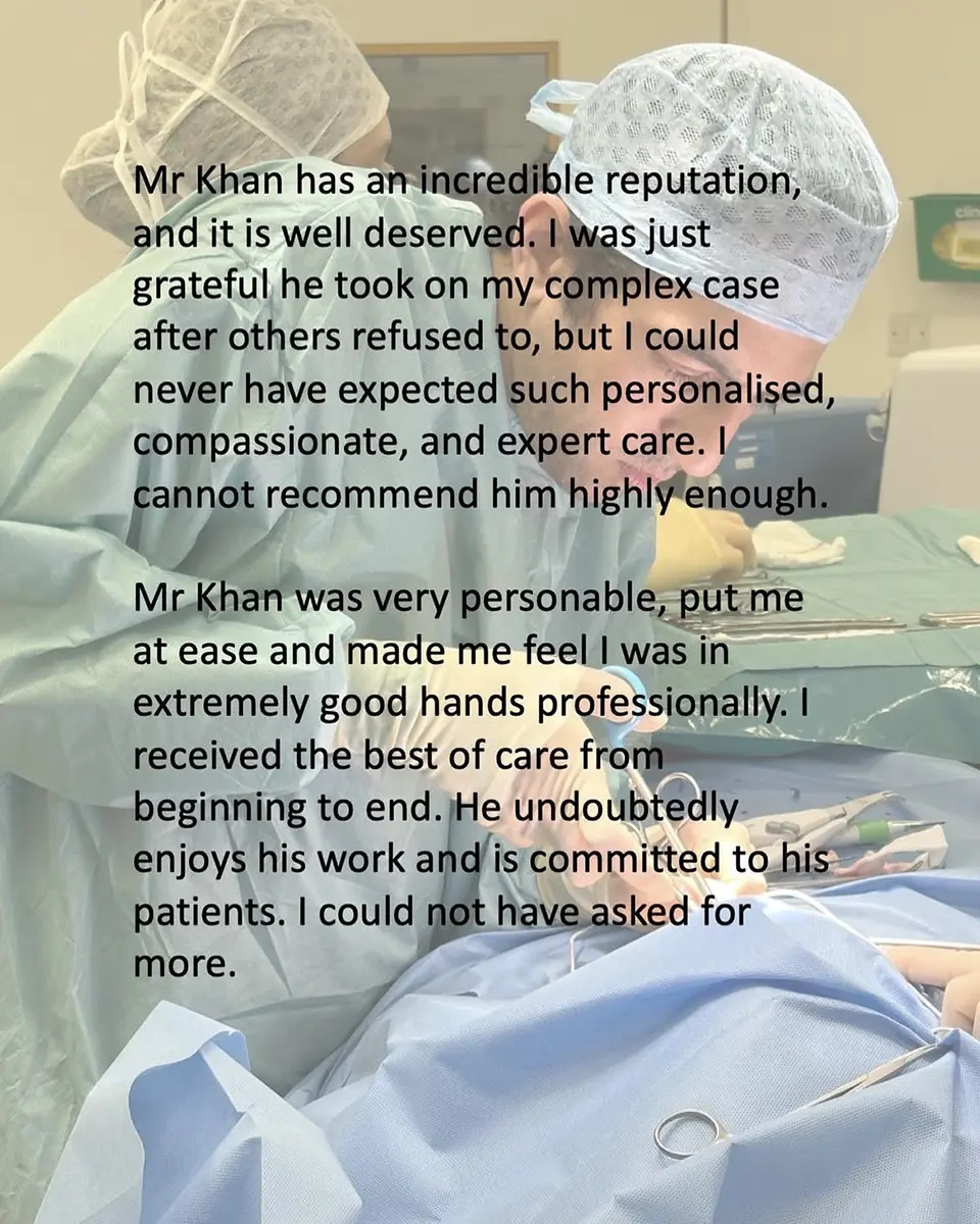Mr Shad Khan Endocrine Surgery testimonials