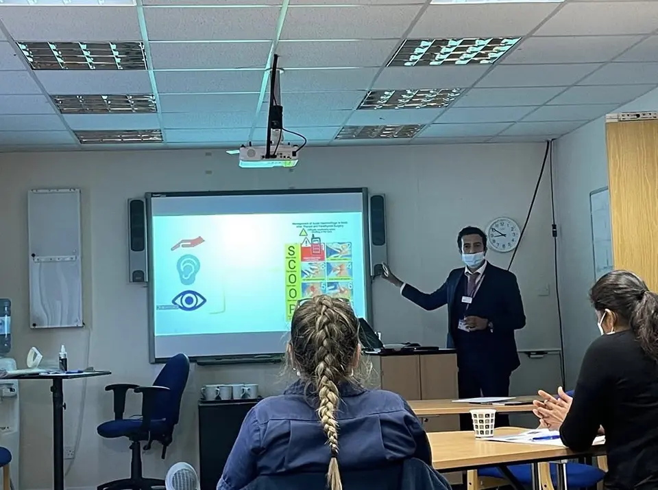 Mr Shad Khan giving a presentation